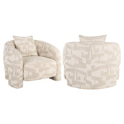 Tuscan Graphic Lounge Chair in Beige