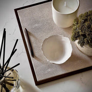 Ecru Faux Shagreen Tray
