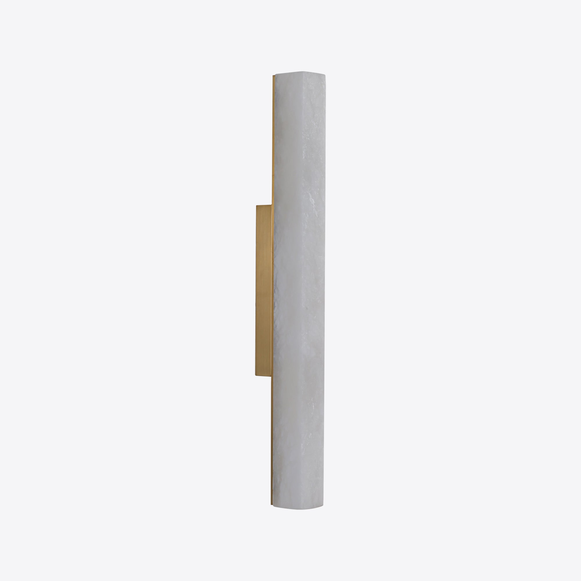 Luxury wall light with white alabaster shade and brushed brass