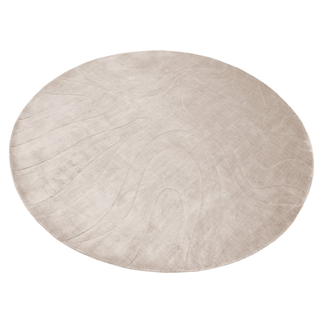 Round Arden Weave rug with modern woven texture
