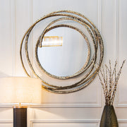 luxury brass swirl mirror