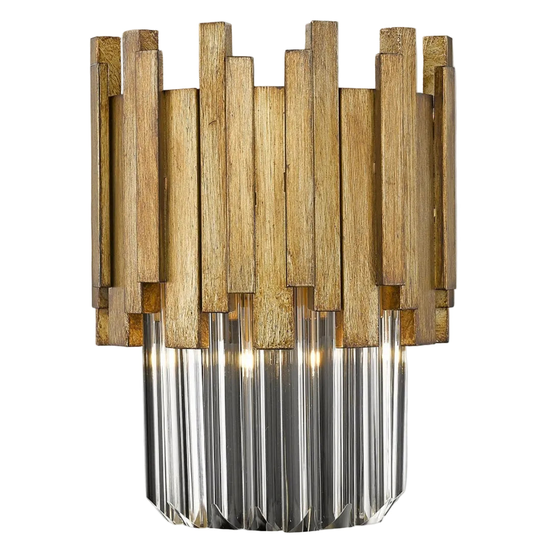 Art deco wall lamp in antique gold 