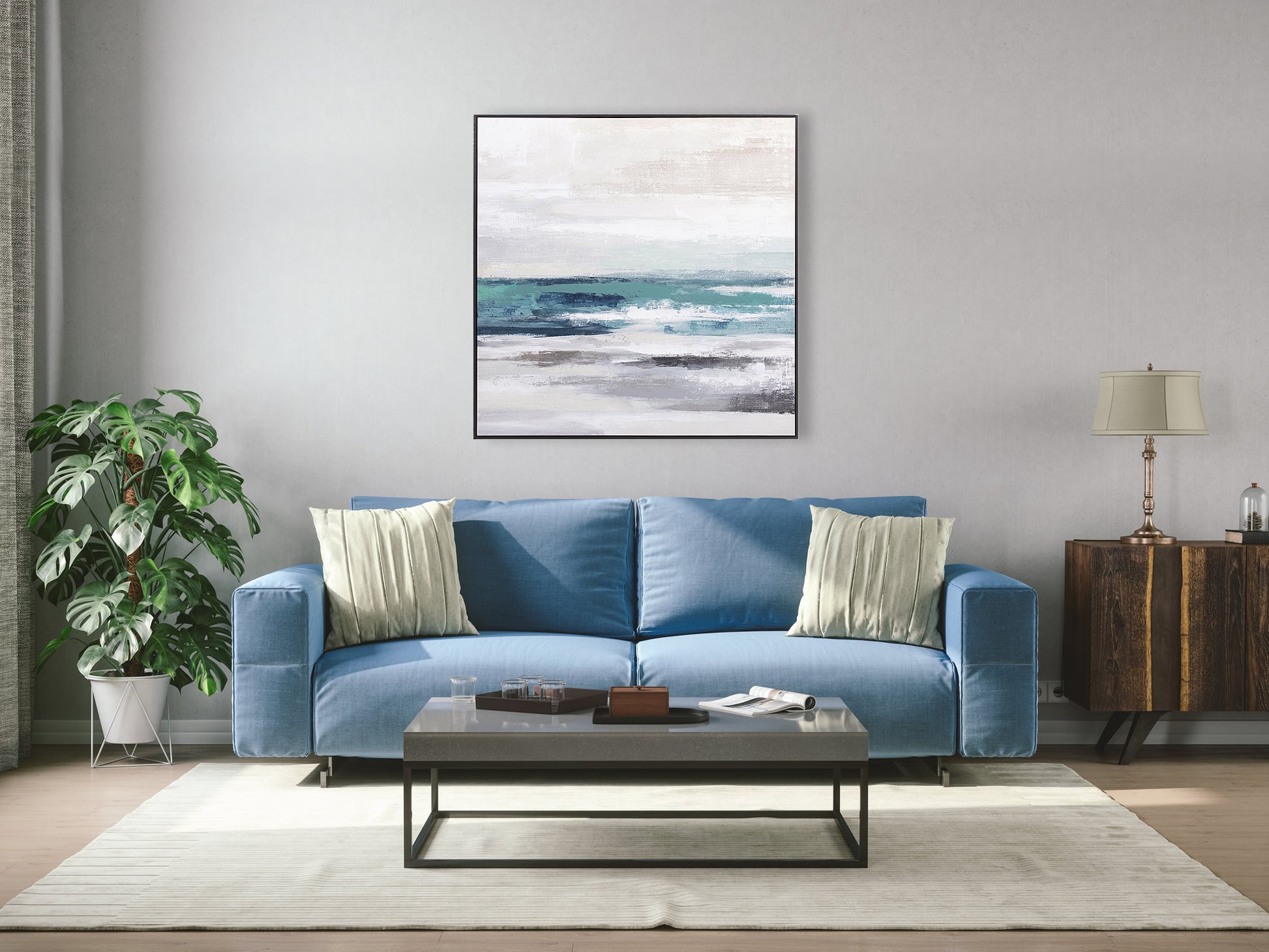 Blue Berkeley Design  oil on canvas