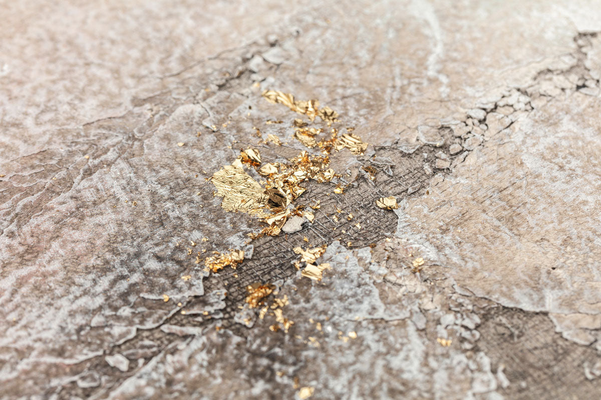 Brown and gold abstract oil on canvas