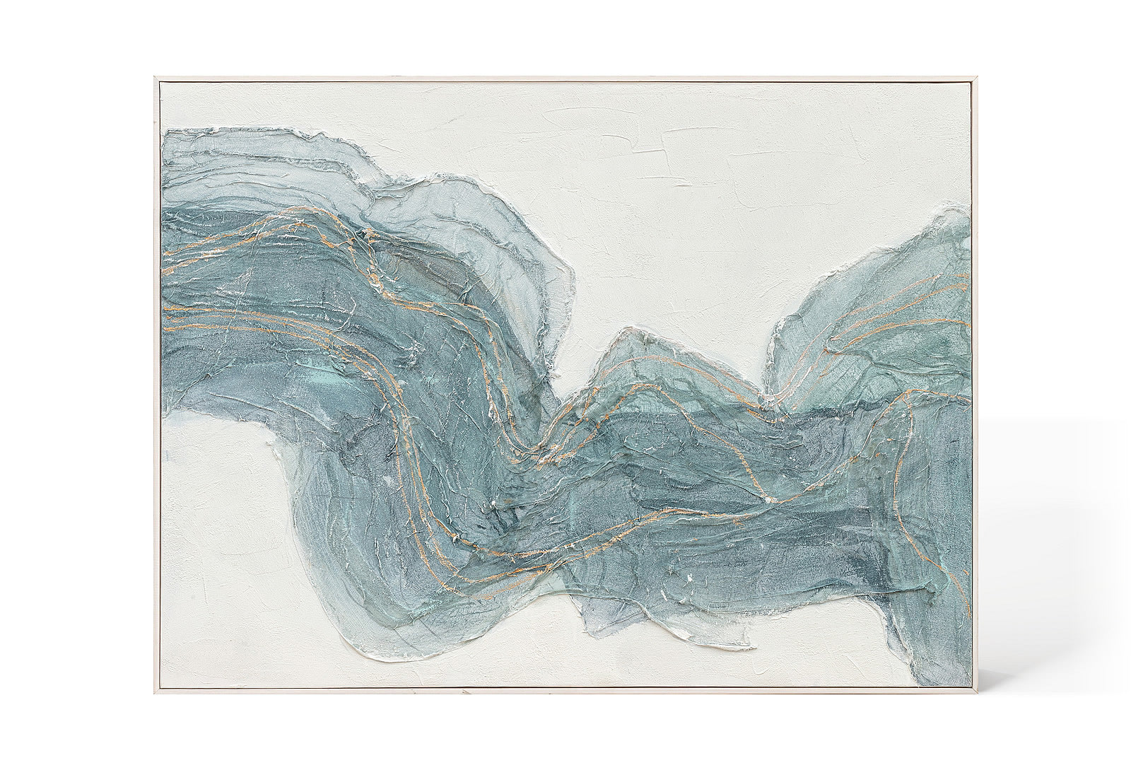 Blue oil on canvas artwork