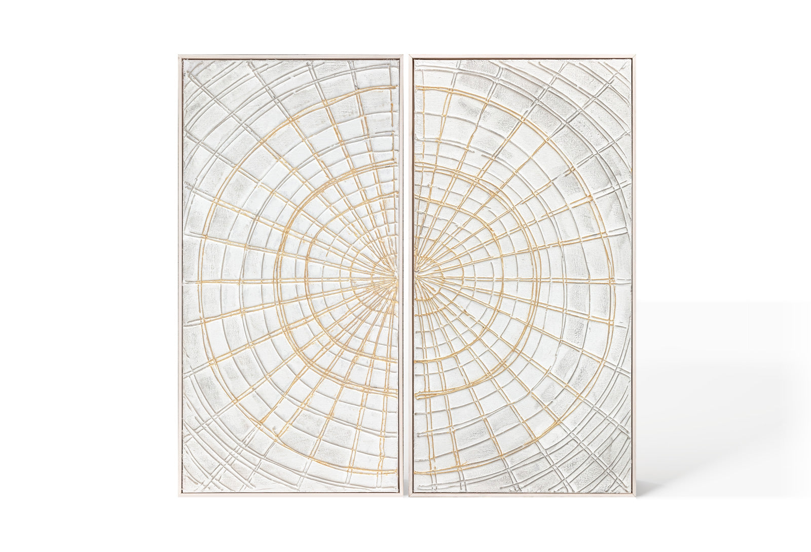 Light grey and gold abstract wall art