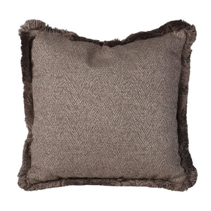 Chocolate Herringbone Cushion