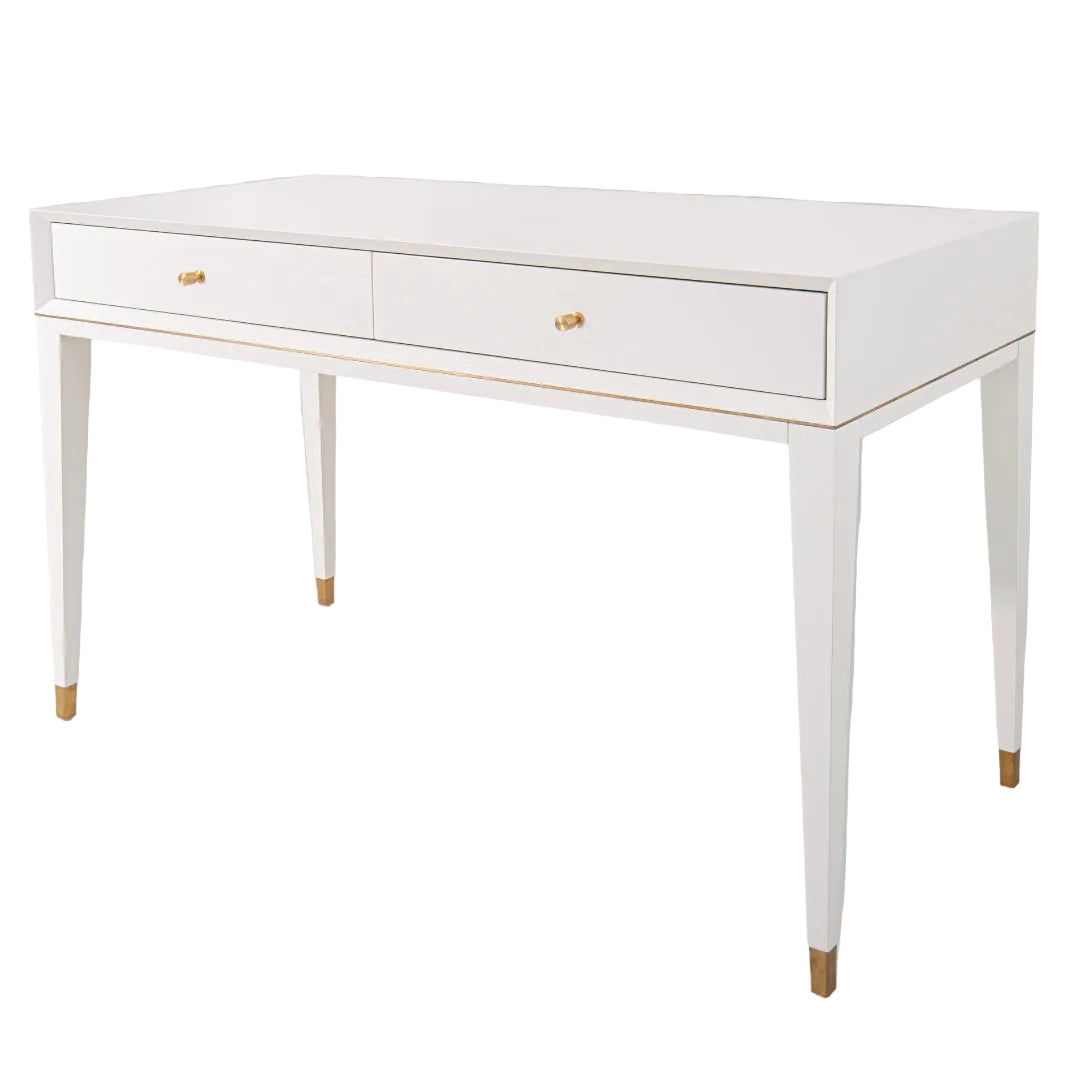 Belgravia Dressing Table White and Brsas