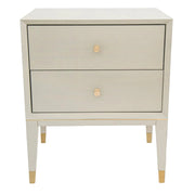 luxury grey and brass bedside table