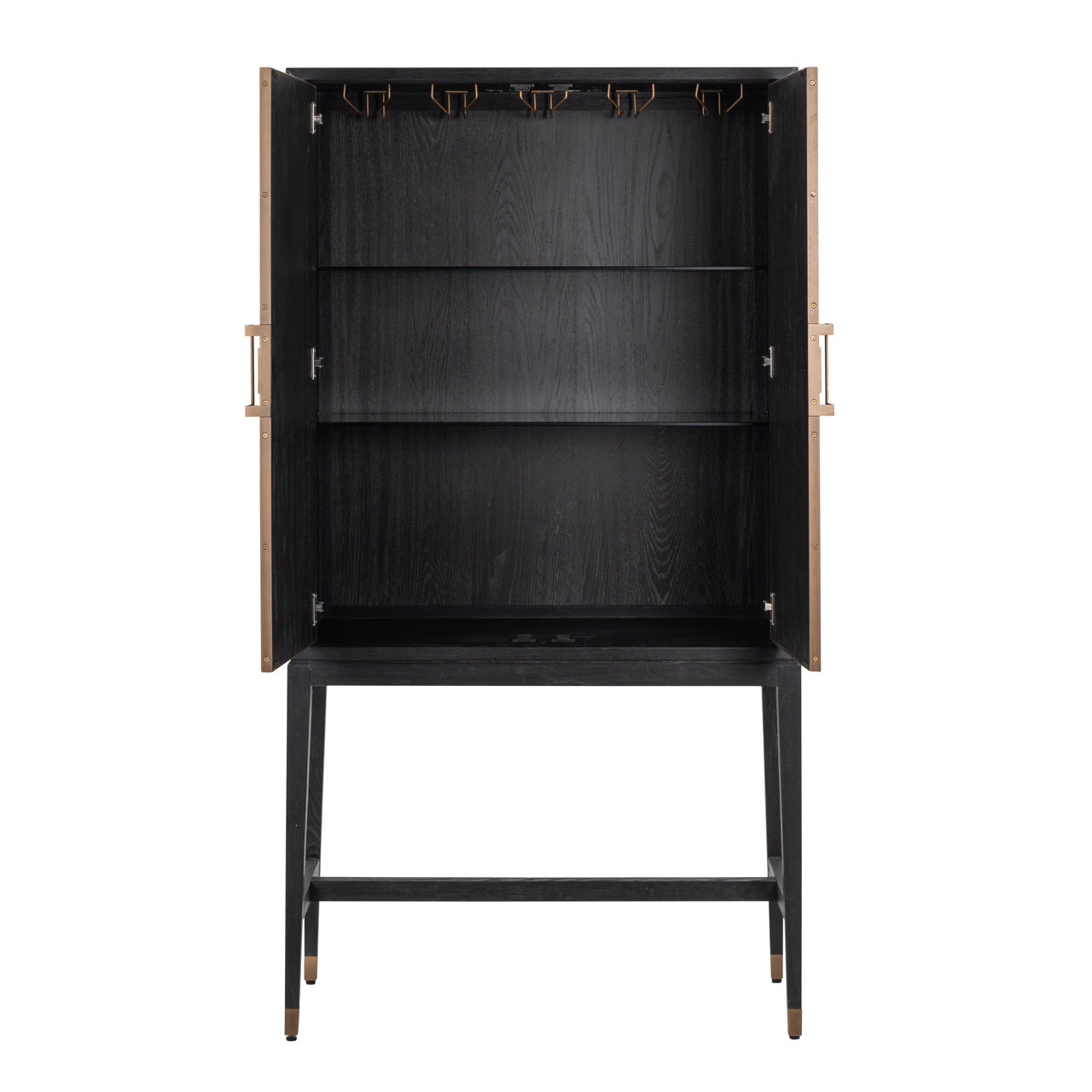 Luxury shagreen and brass storage bar