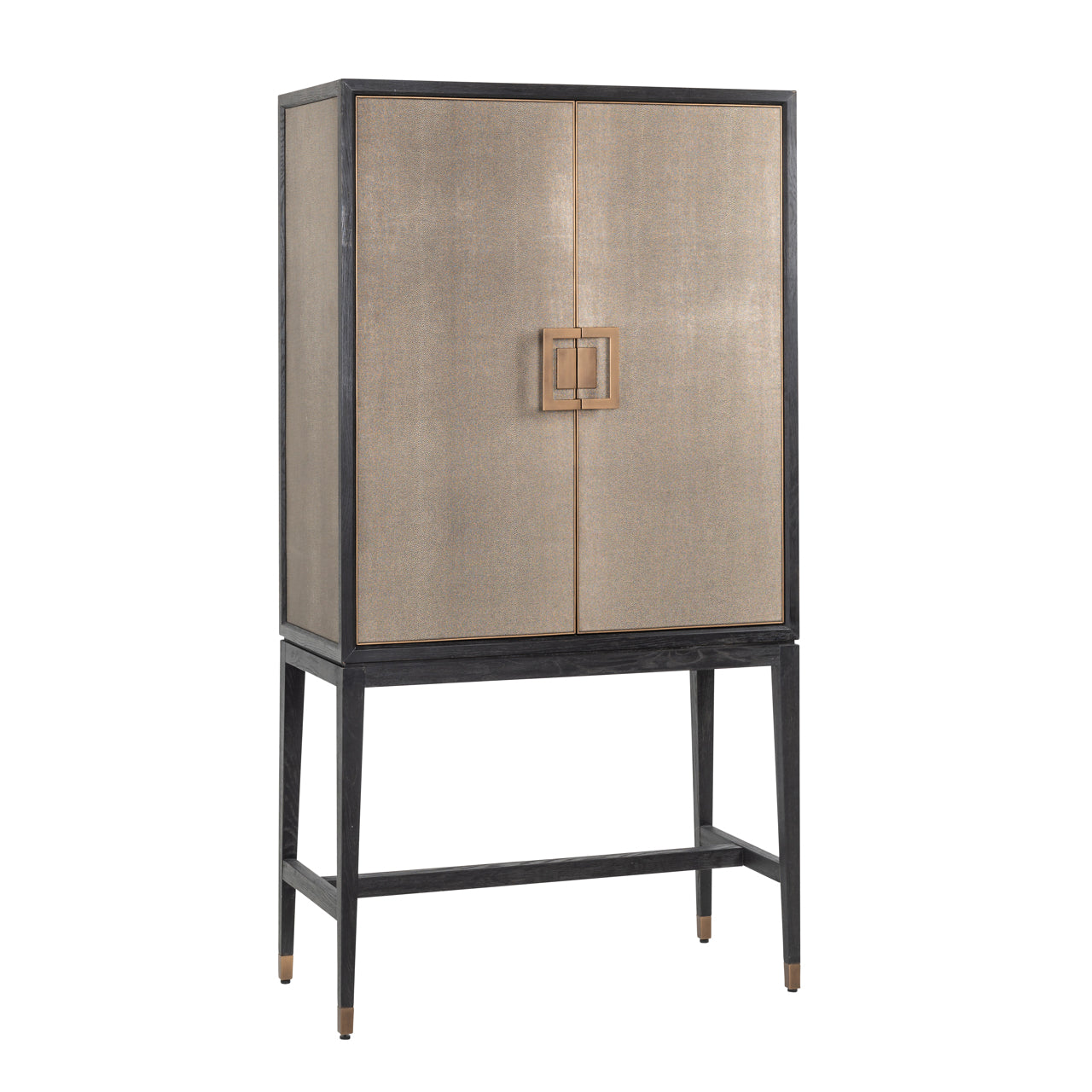 Luxury shagreen and brass storage bar