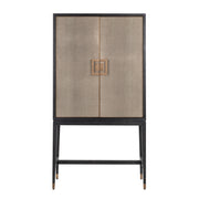 Luxury shagreen and brass storage bar