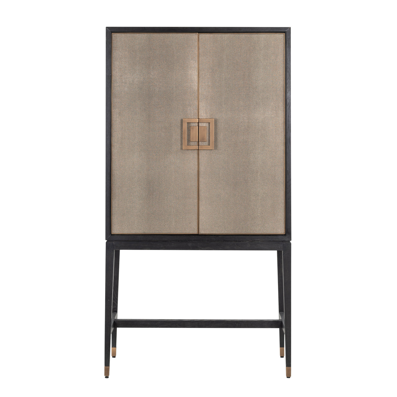 Luxury shagreen and brass storage bar