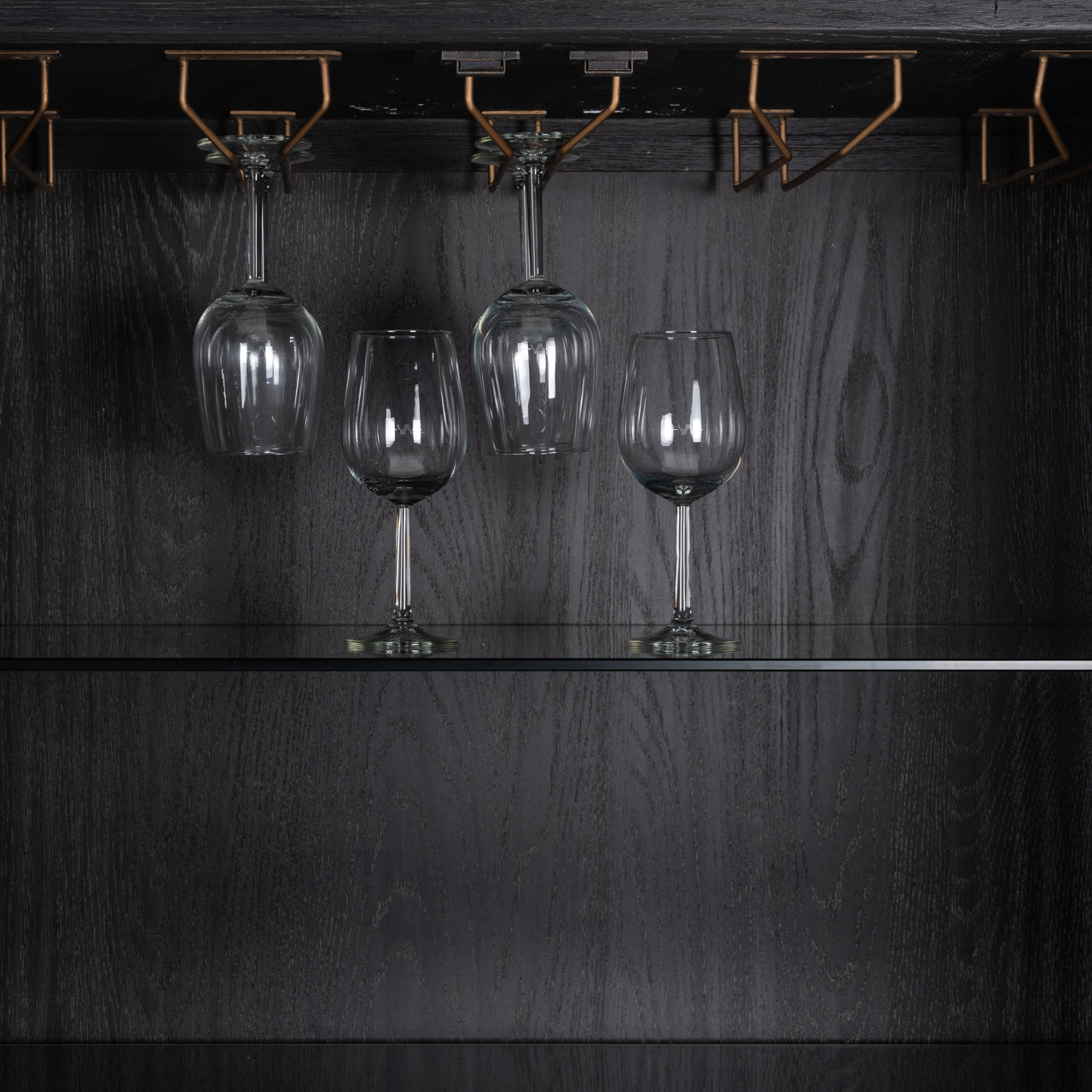 Luxury shagreen and brass storage bar