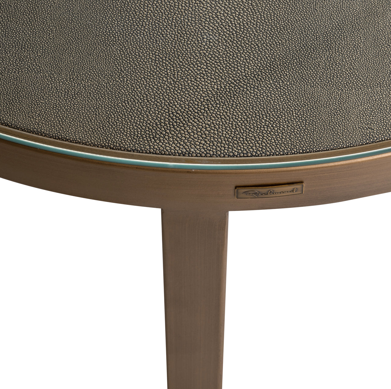 Shagreen Nesting Coffee Tables in Brass