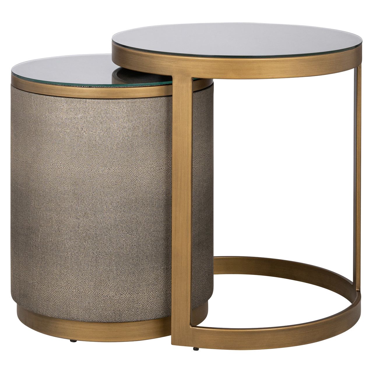Shagreen Gold nesting side tables 