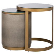 Shagreen Gold nesting side tables 
