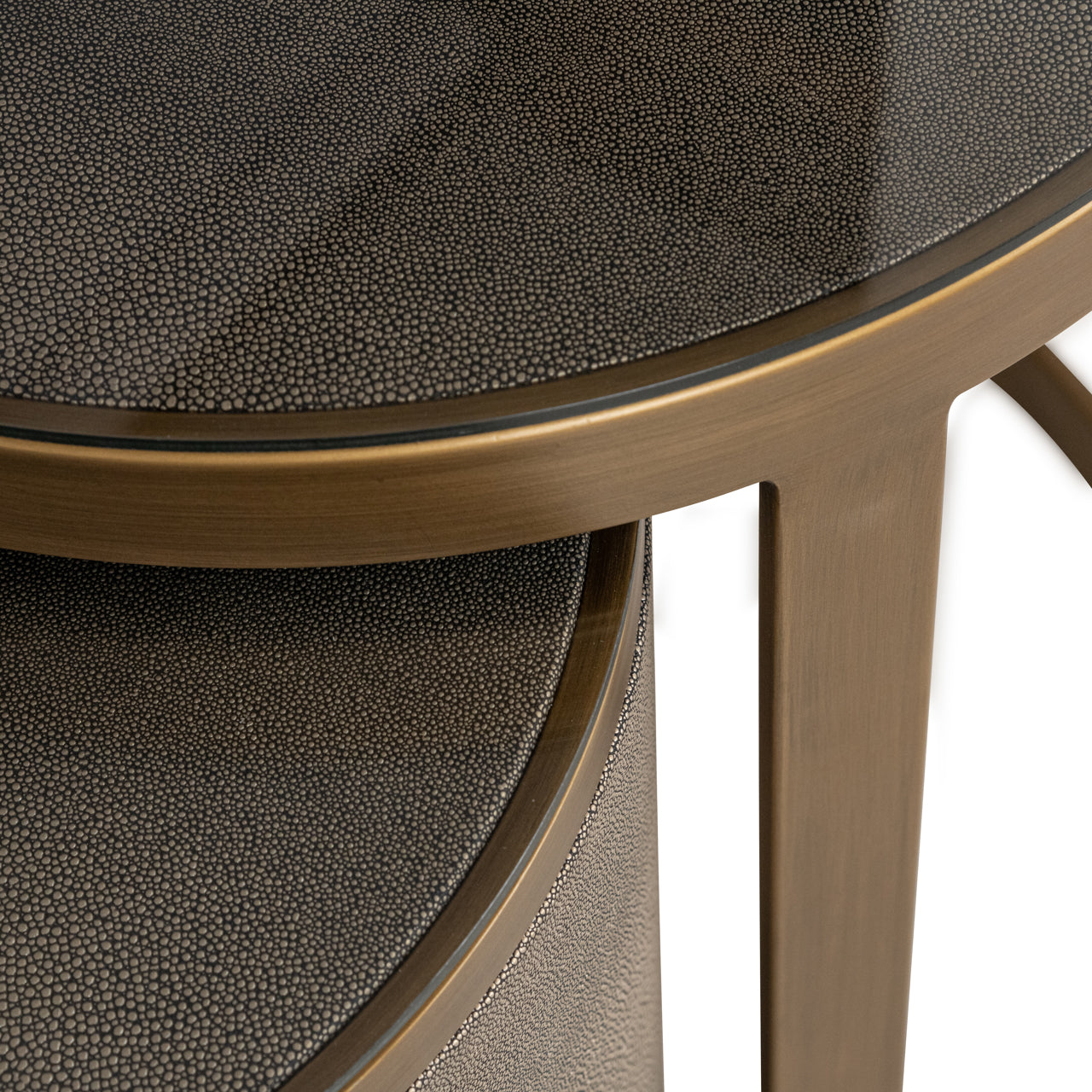Shagreen Gold nesting side tables 