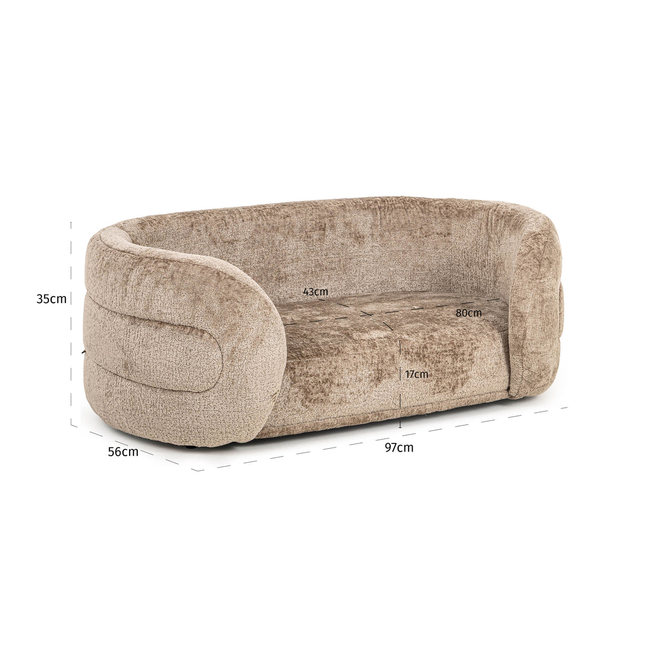 Luxe Pet Bed in Chenille Fabric