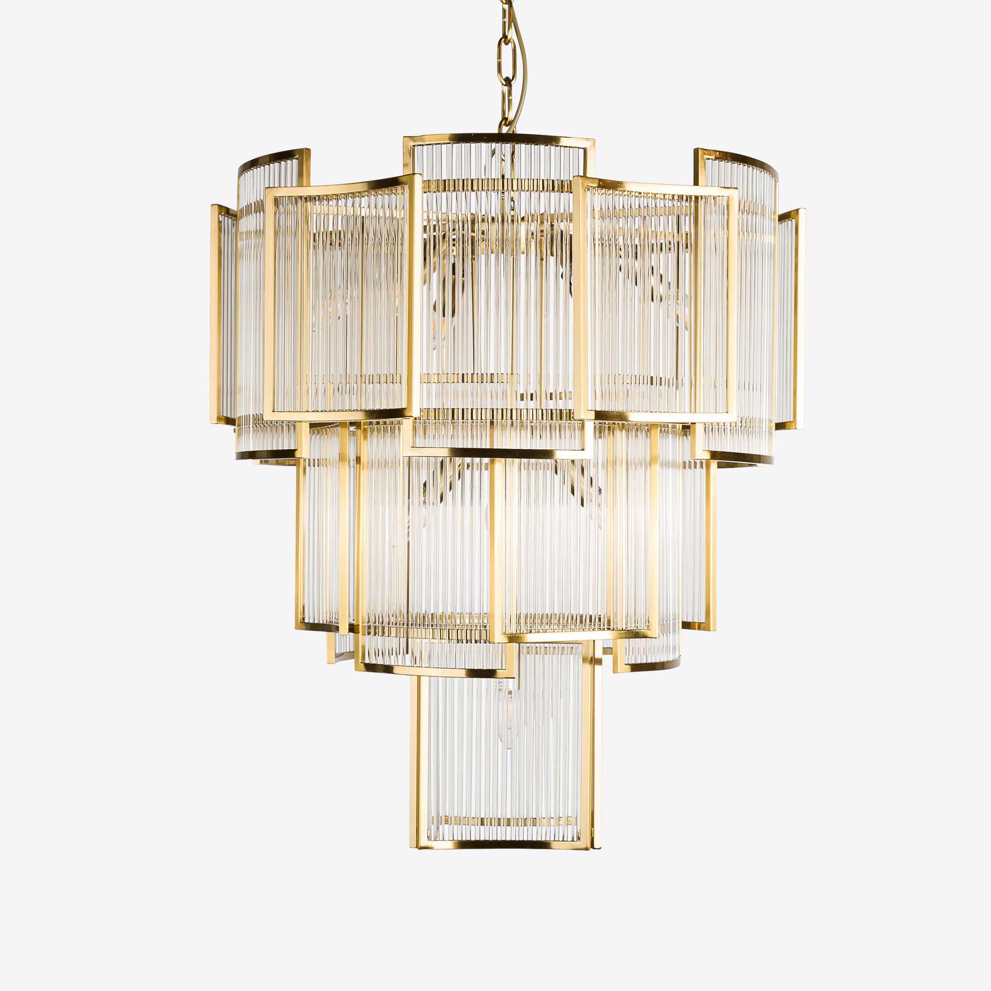 Brass Monte Carlo Large Chandelier PWL