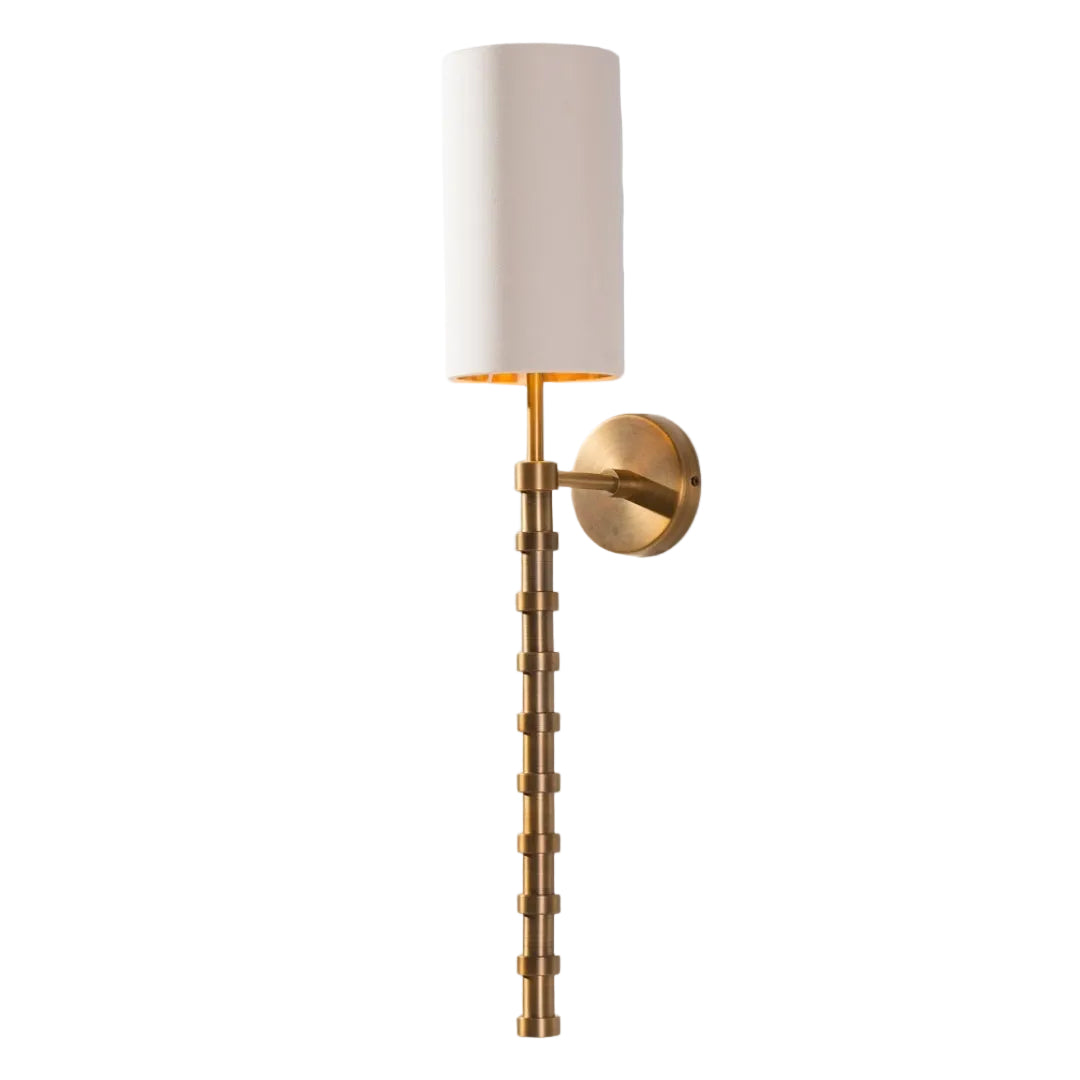 Brenta Brass and Opal Wall Light