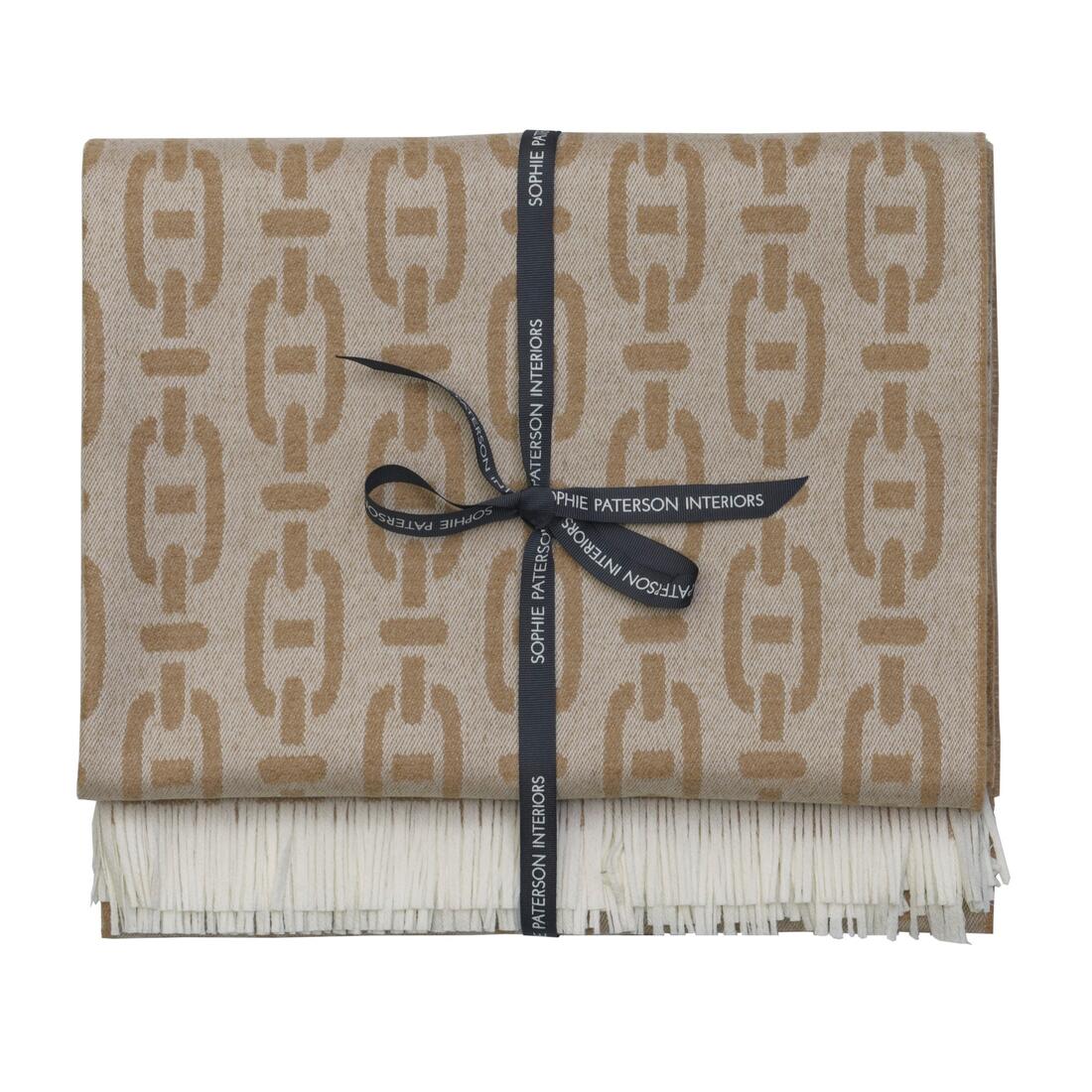 Burlington Throw Tan Andrew Martin 