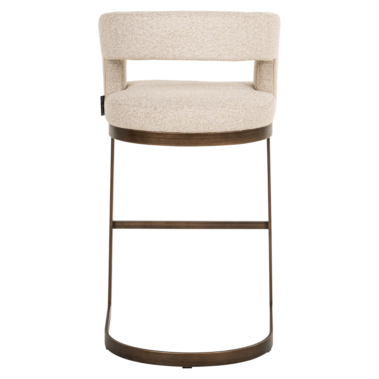 Modern bar stool with biscotti upholstery
