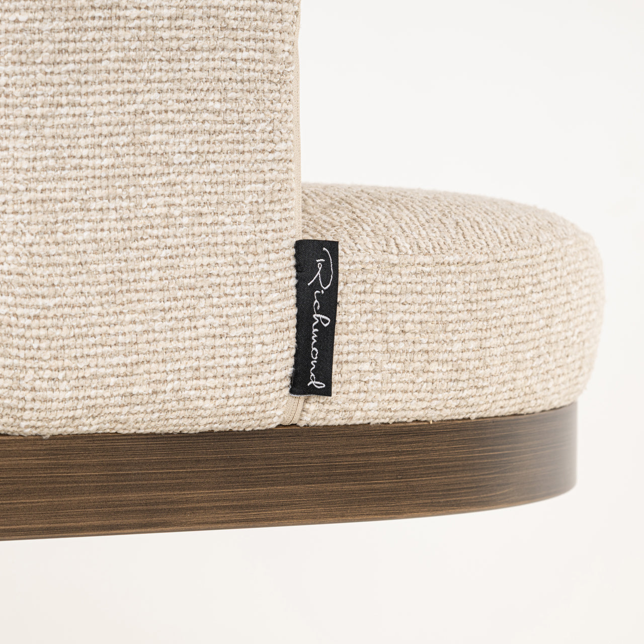 Modern bar stool with biscotti upholstery 