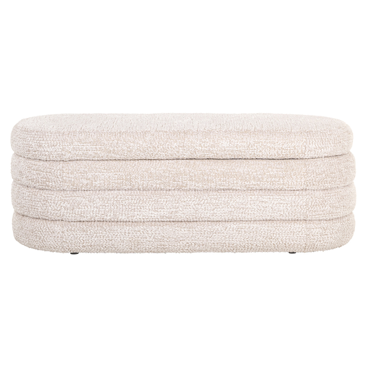 Camille Upholstered Pouffe in Cream