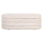 Camille Upholstered Pouffe in Cream