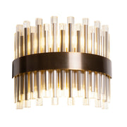 Colonna Antique Brass Wall Light Slim
