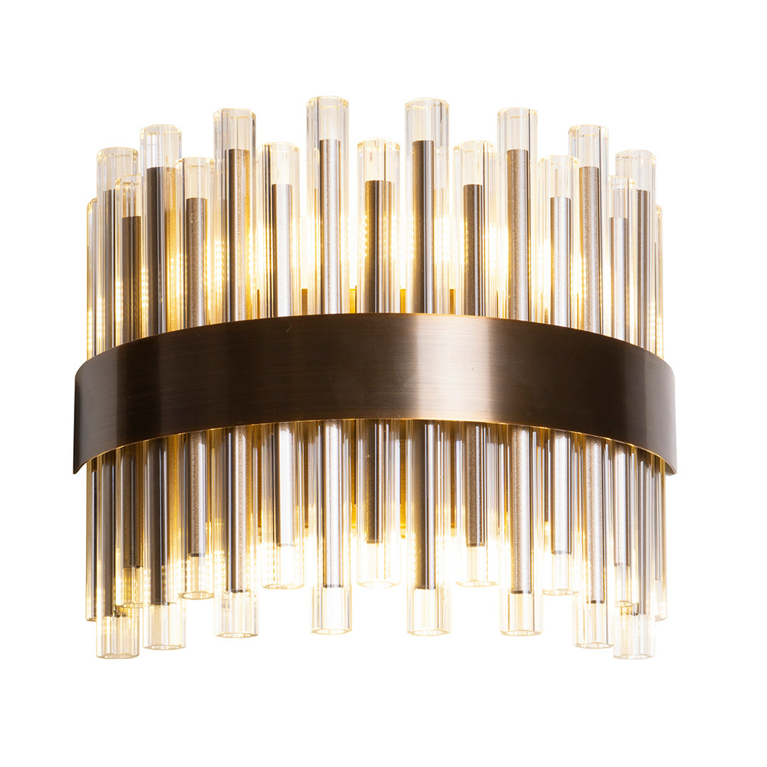 Colonna Antique Brass Wall Light Slim