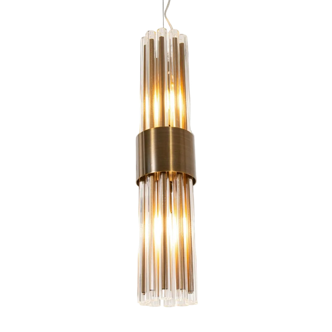 Bronze and glass wall light 