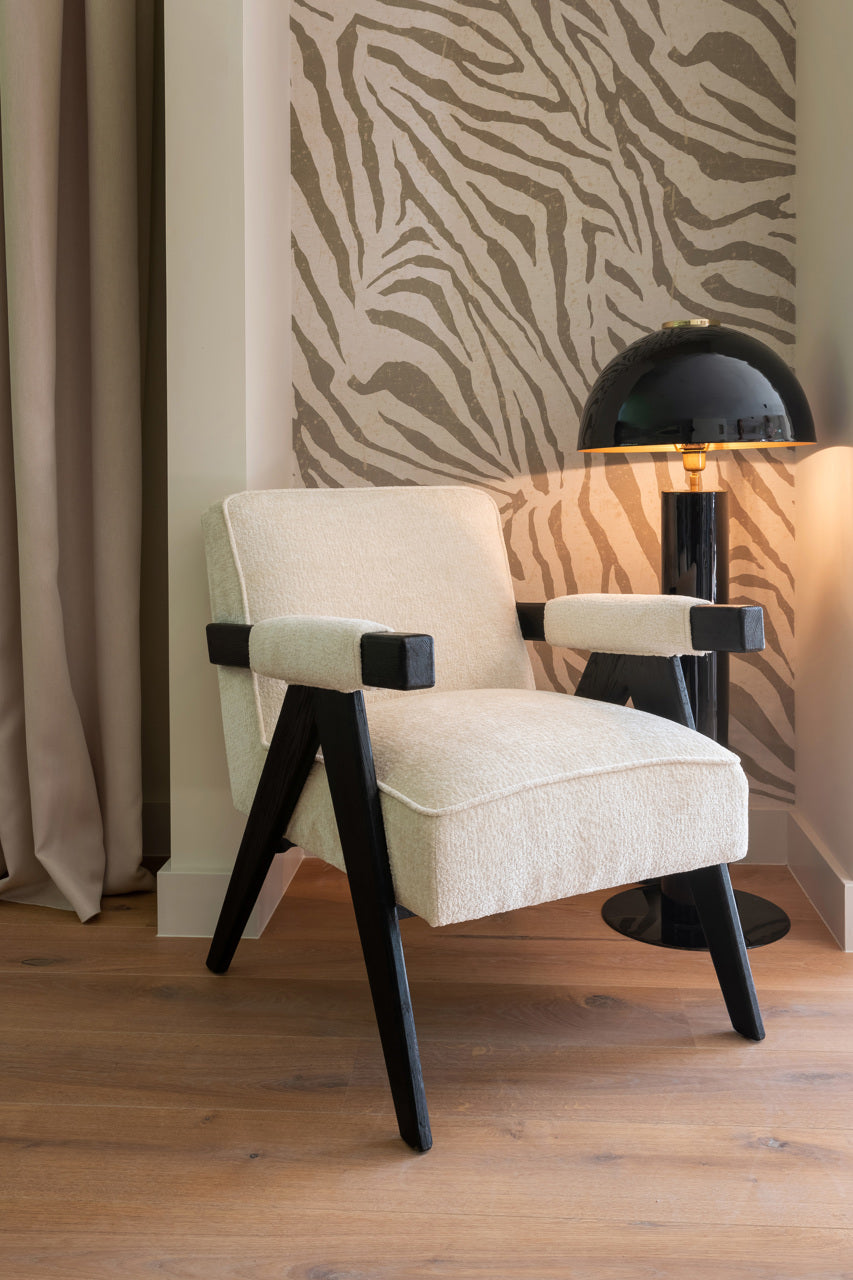 Cooper Chenille Armchair in White