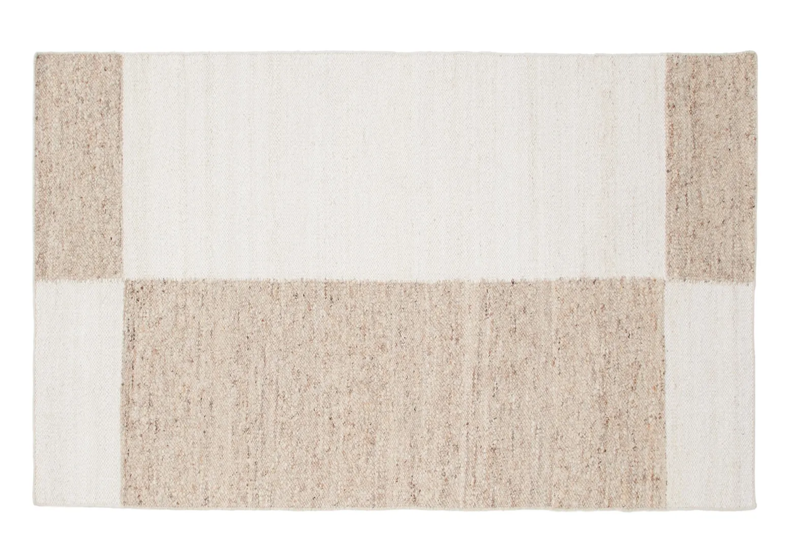 Cream and taupe textured rug