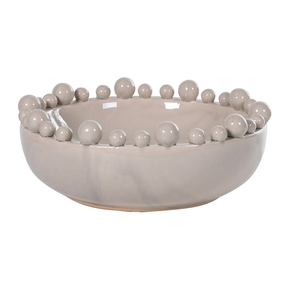 Decorative Bobble Edge Cream Bowl