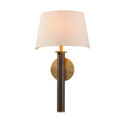 Donal Brass and Fabric Wall Lamp