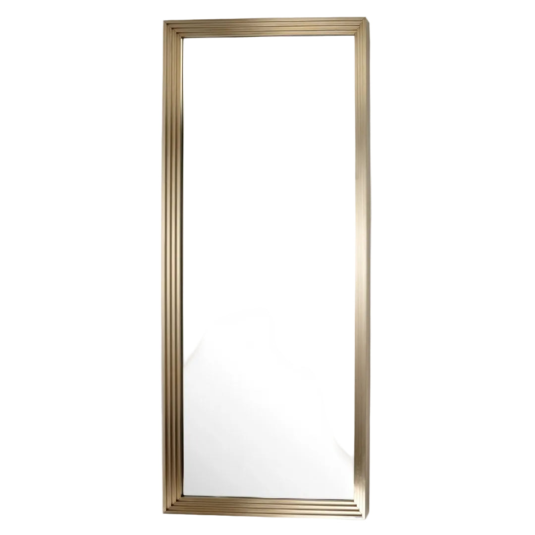 Large rectangular champagne wall mirror