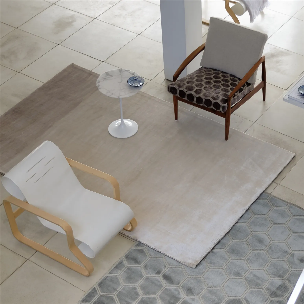 Luxury mink area rug