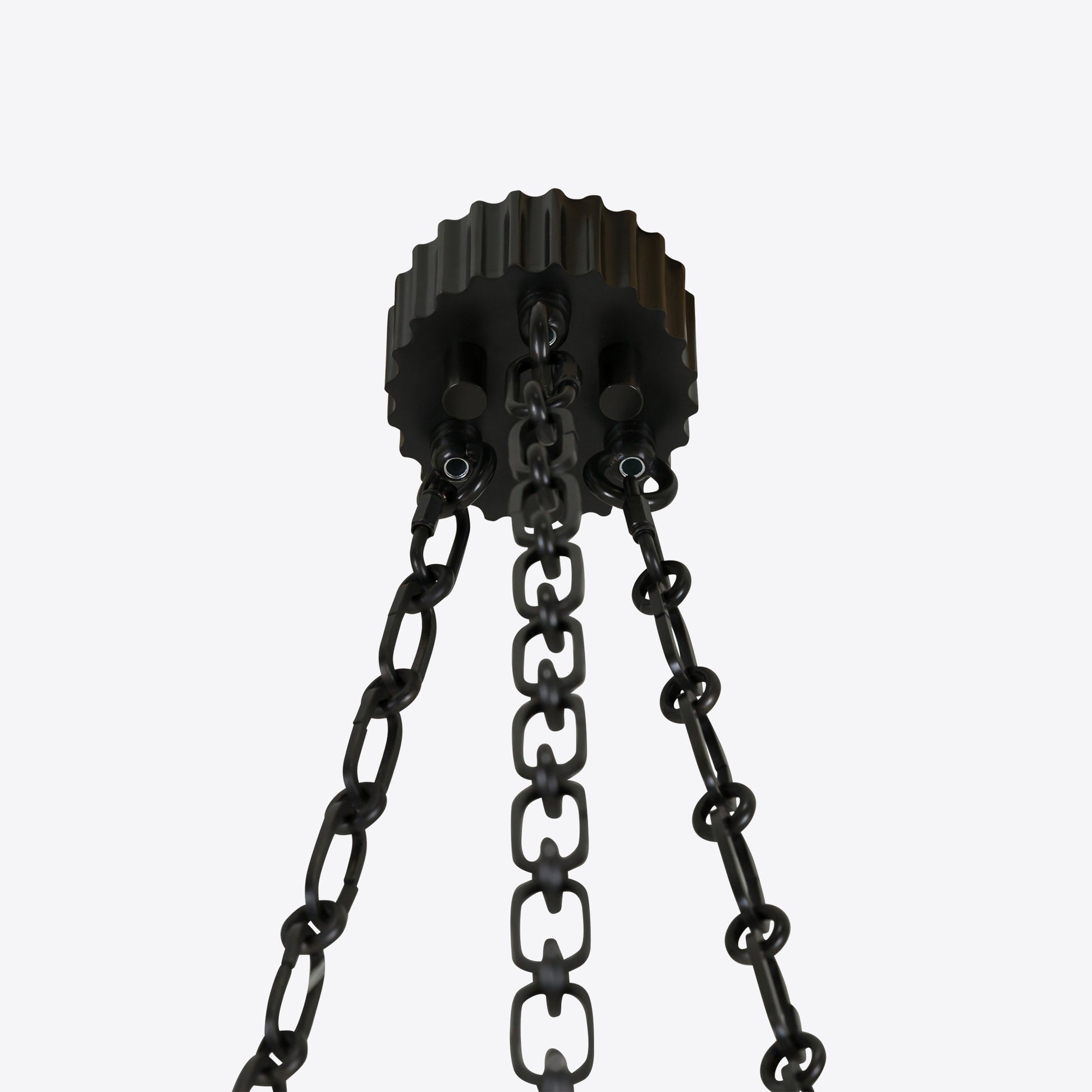 Pure white lines Luxury alabaster pendant light with brushed brass frame and chain suspension