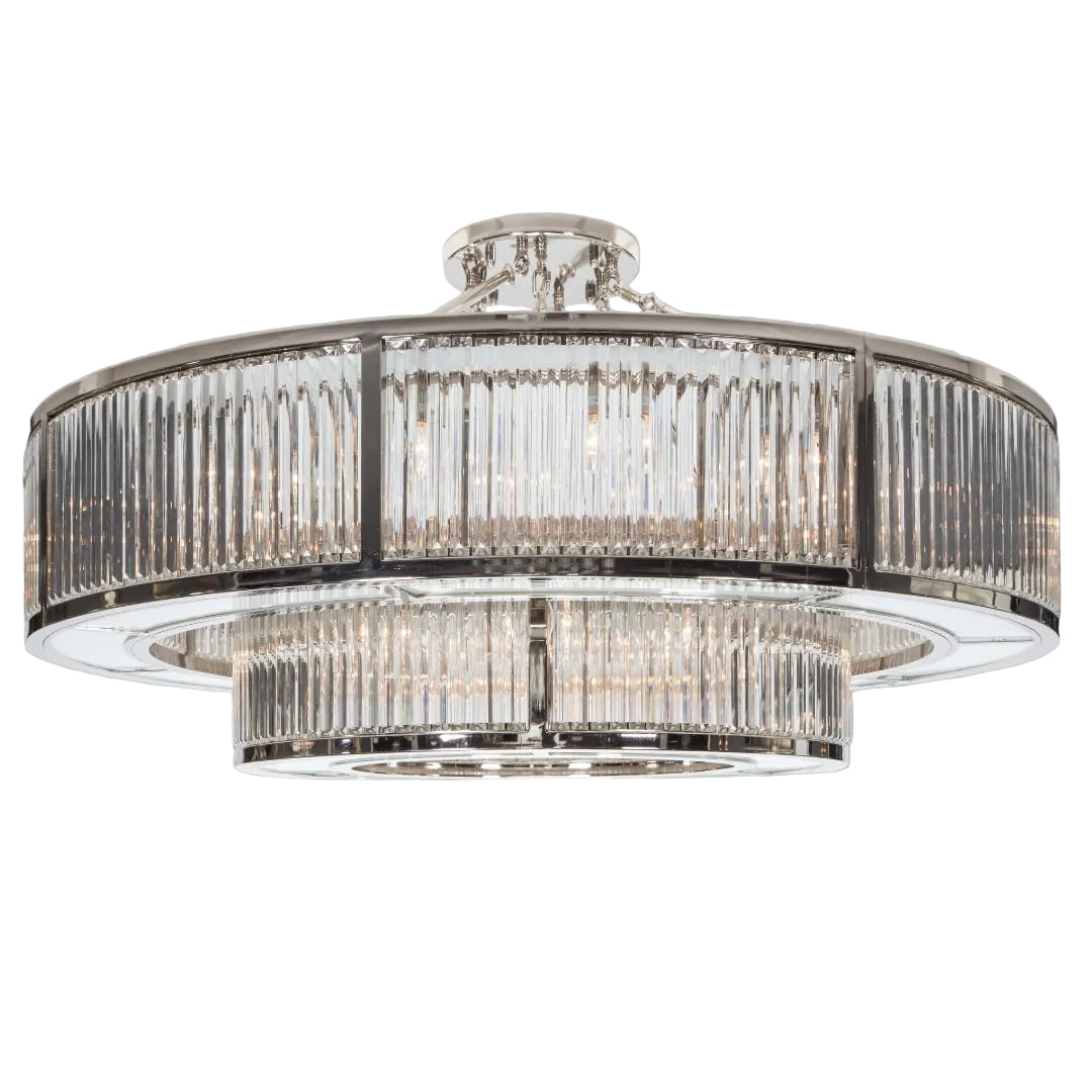 Garnet Nickel Flush Ceiling light