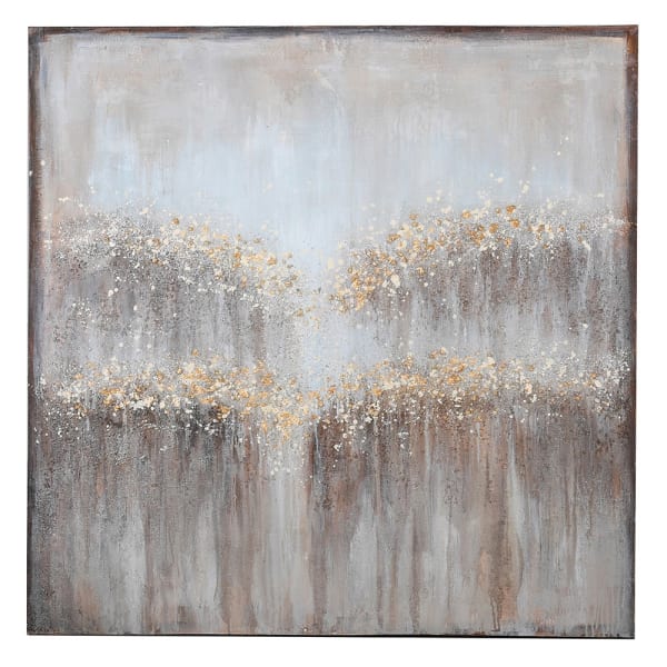 Large grey oil painting 
