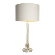 Antique brass neautral glass table lamp 