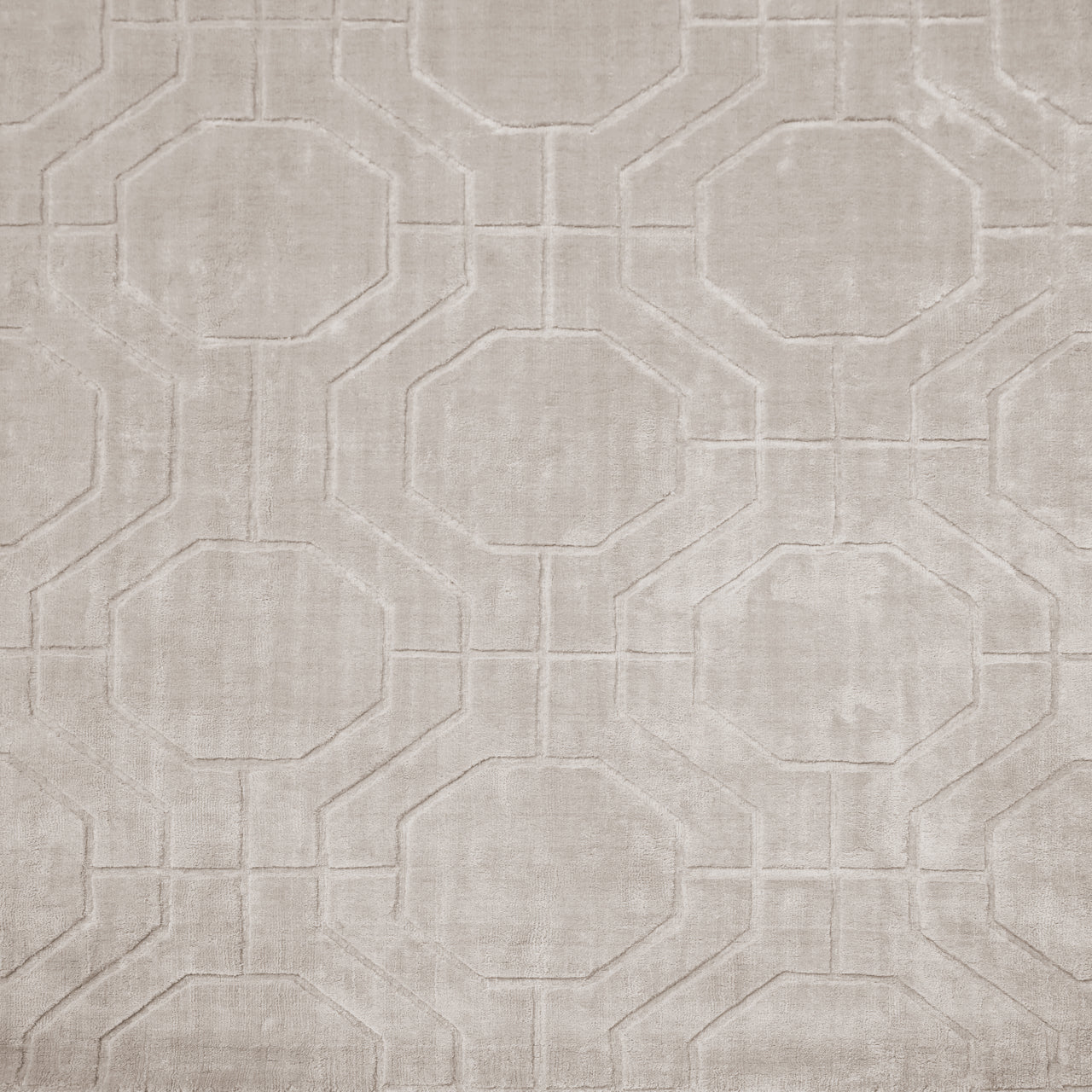 Luxury Neutral ivory rug with modern geometric pattern