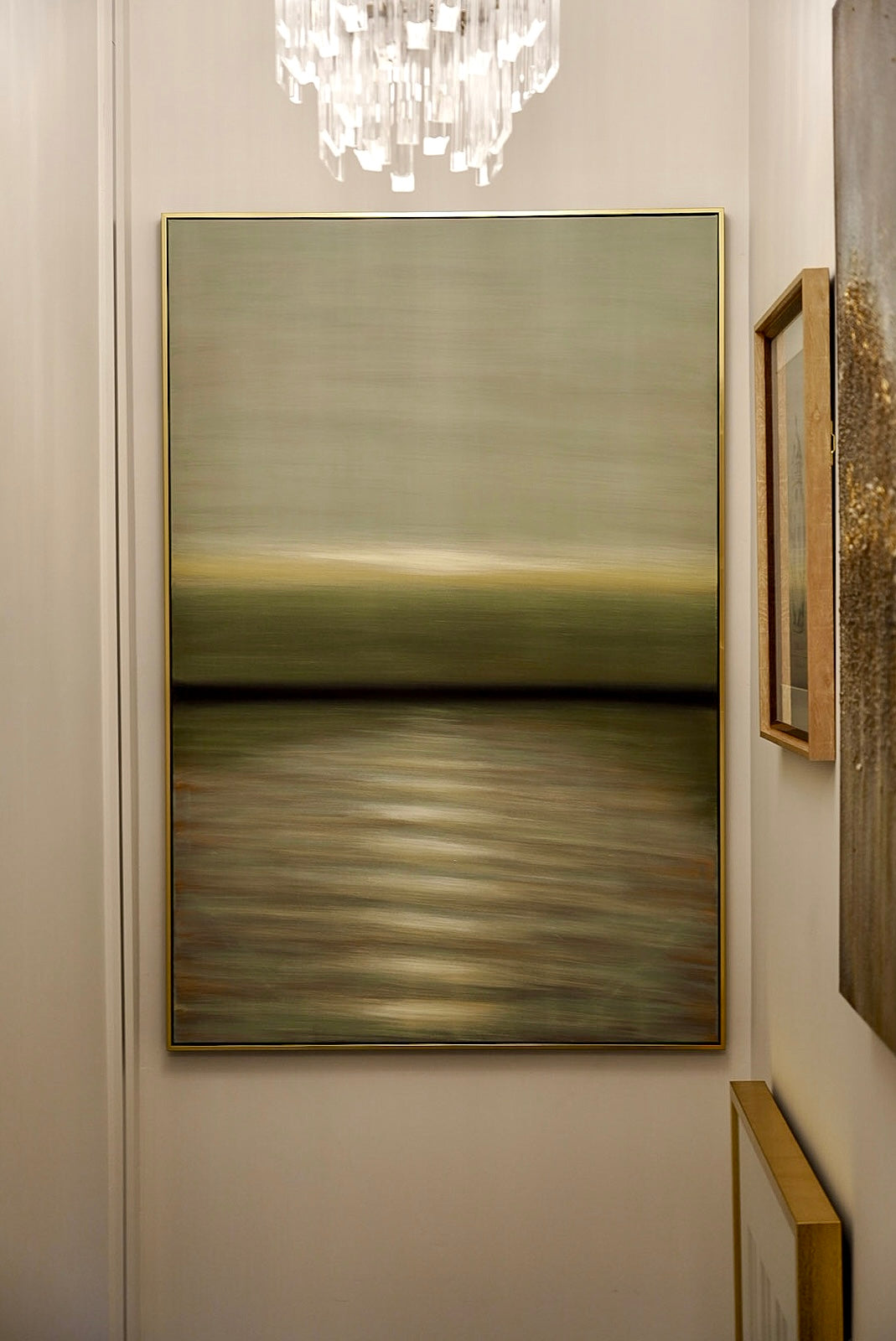 Hand painted dusk canvas art work 