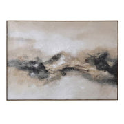 Neutral l Hessian Framed Canvas