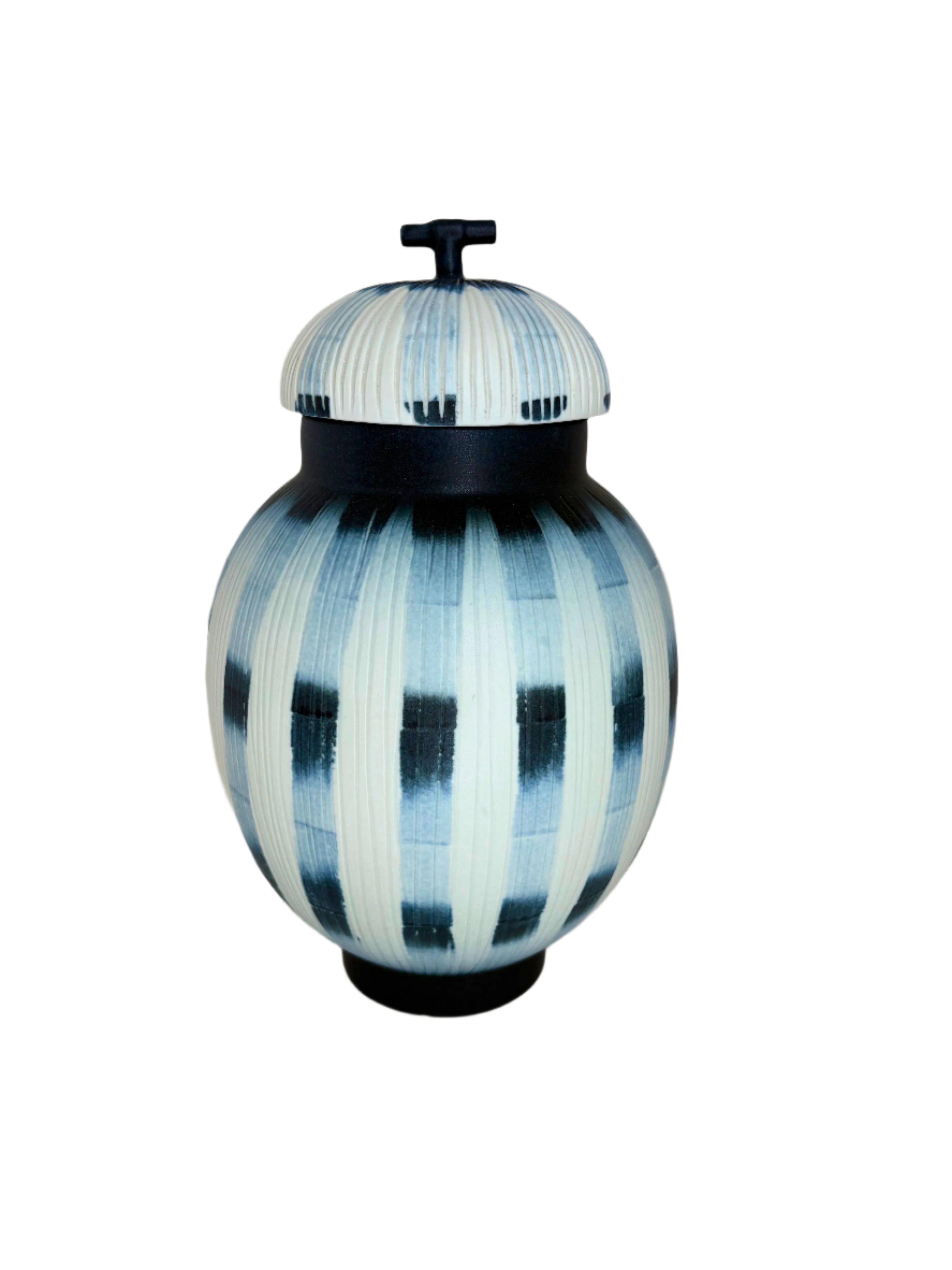 Midnight Blue Lidded Urn