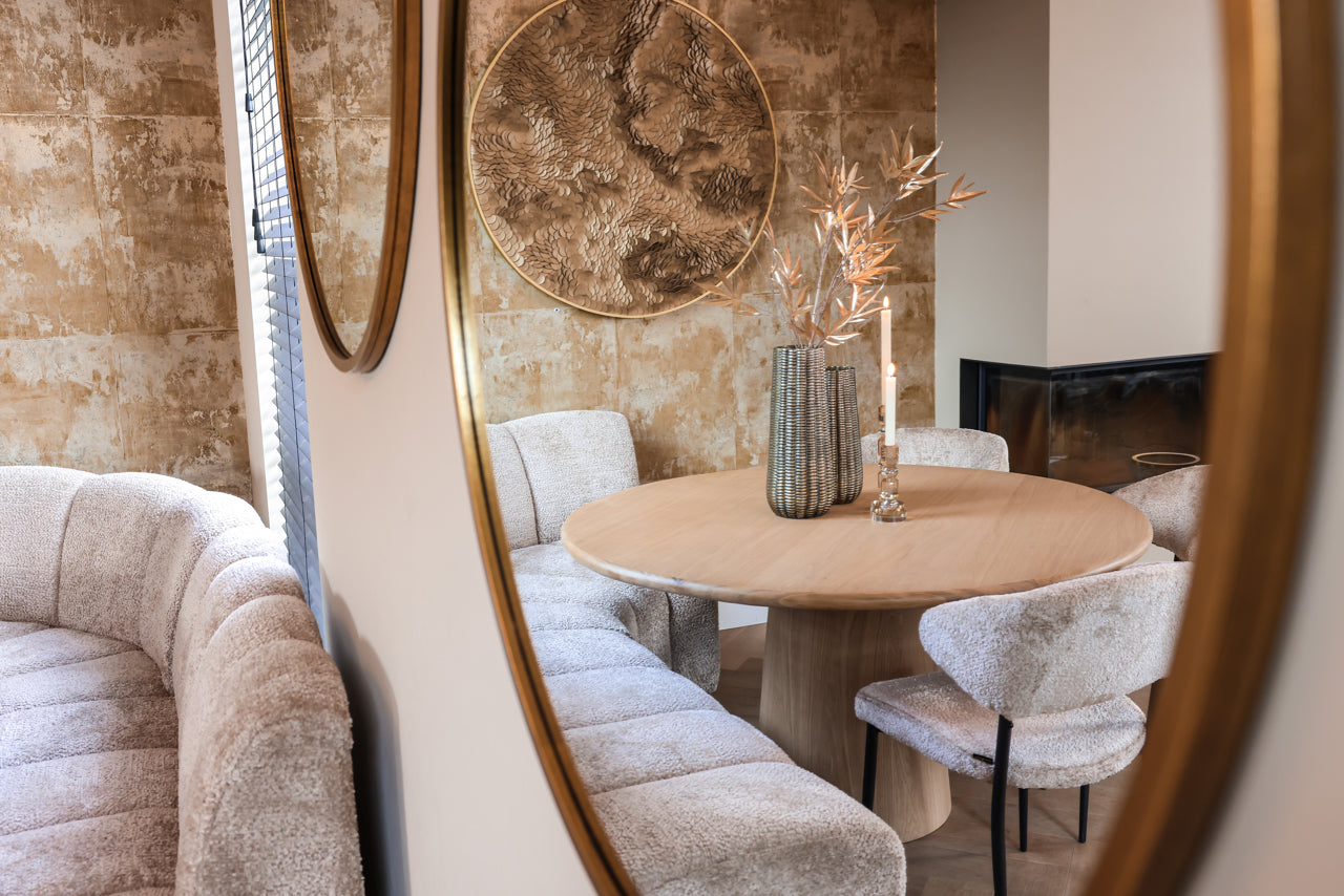 Hillpark Upholstered Dining Bench in Beige