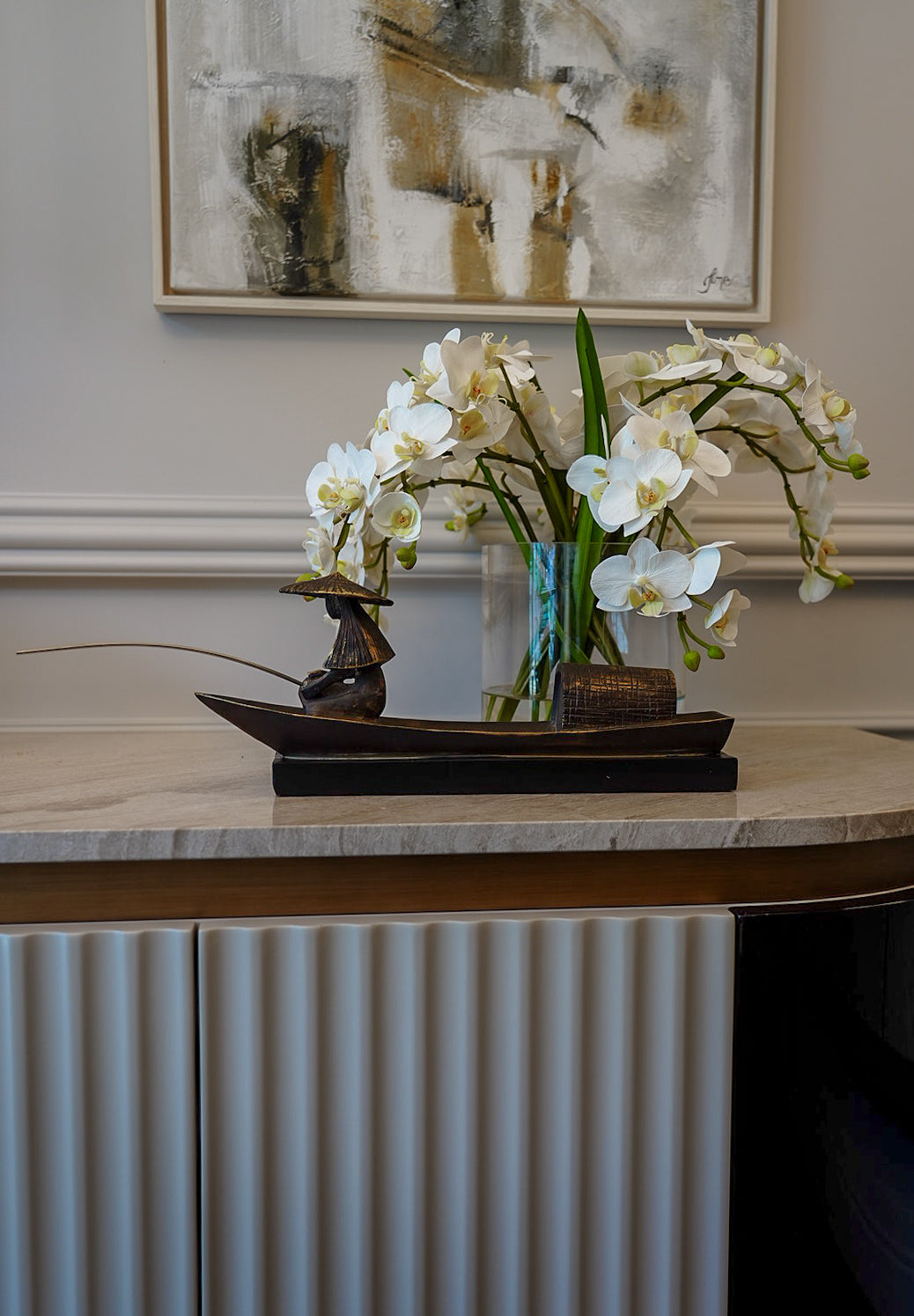 Bronze Fisherman Sculpture