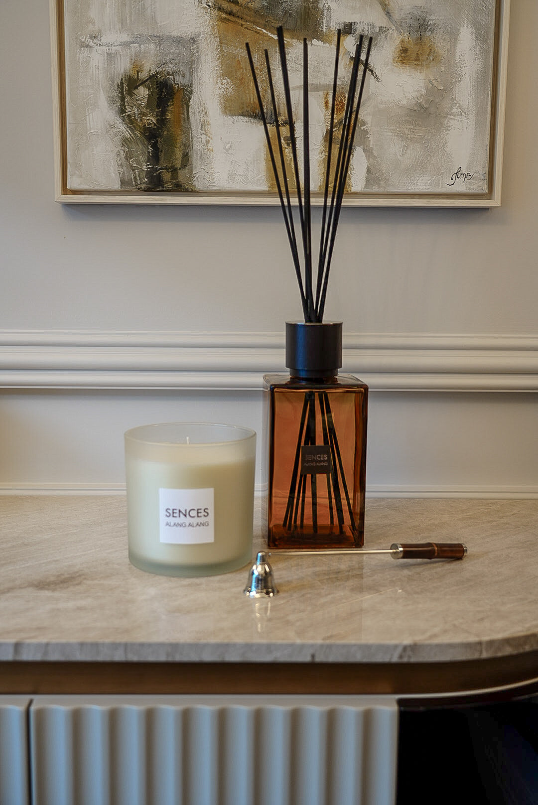 Sences White Large 3 Wick Candle